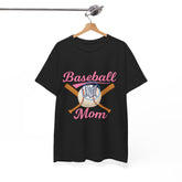 Pink Baseball Mom Tee Shirt - Unisex Heavy Cotton Casual Fit